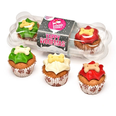 The Barking Bakery Christmas Yappy Mini Iced Woofins Trio Assorti